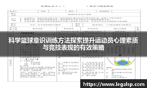 科学篮球意识训练方法探索提升运动员心理素质与竞技表现的有效策略